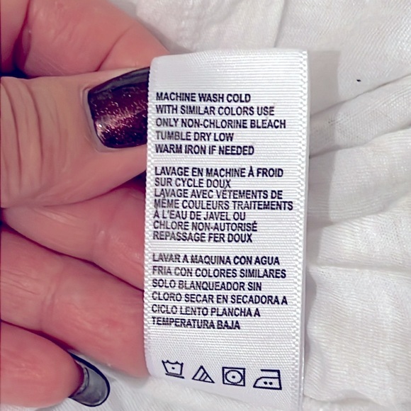 JAMES PERSE Standard Cotton white rolled sleeve Tshirt Dress, lined, size L - Picture 12 of 15